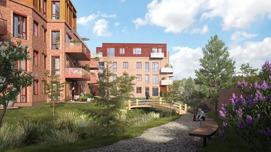 Heggedal Hage fasade og fellesareal